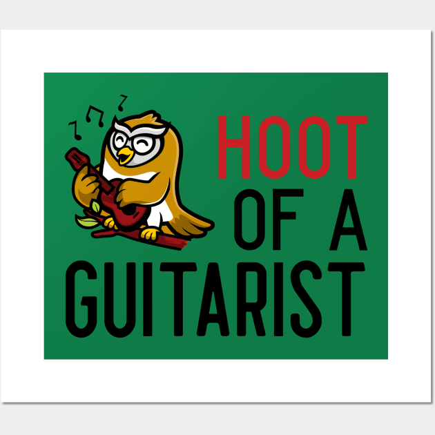 Hoot Of A Guitarist Wall Art by Dont Fret Clothing